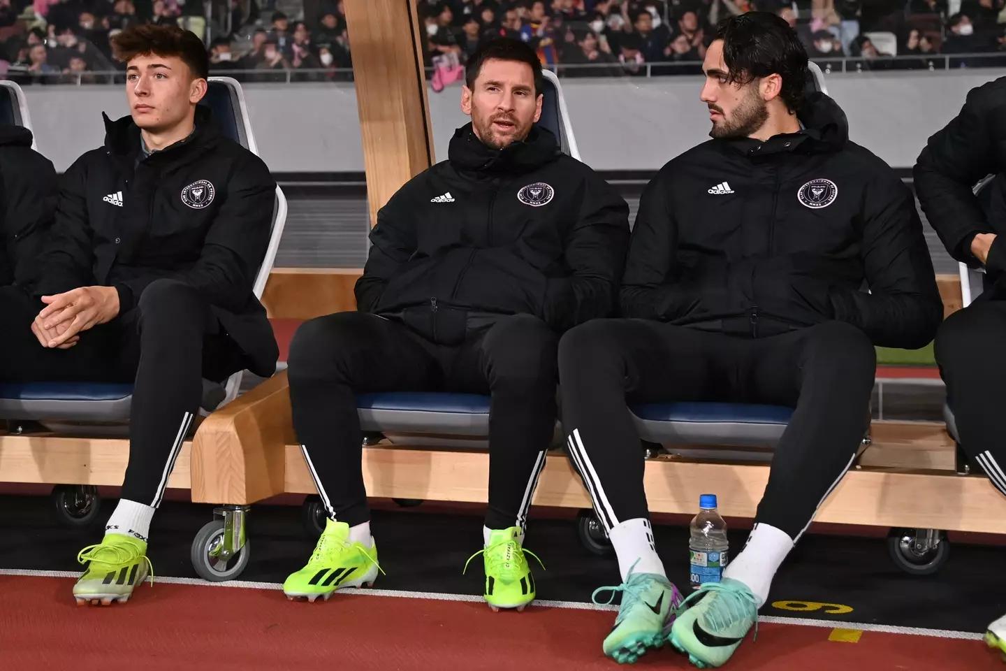 Messi remained on the bench for the game in Hong Kong (Getty)