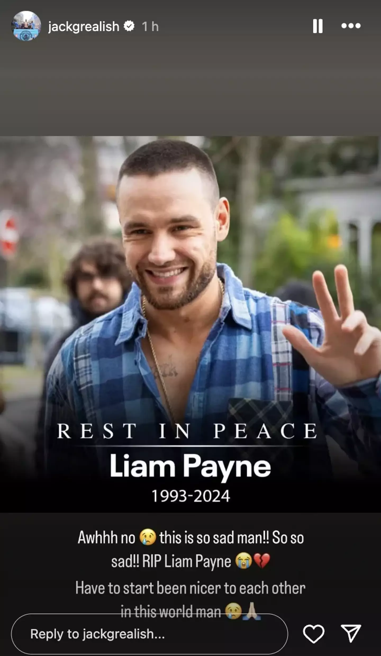 Image: Instagram/@jackgrealish