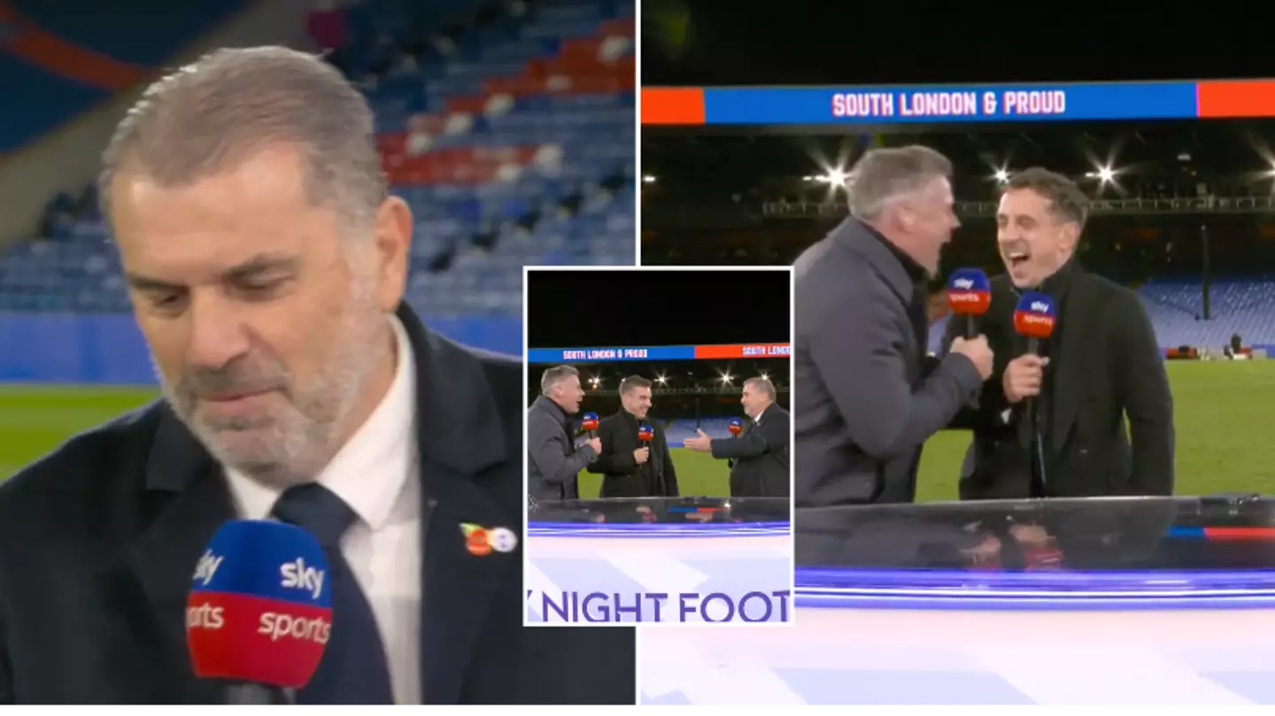 Ange Postecoglou has viewers in stitches after Jamie Carragher says 'you're just copying Pep aren't you'