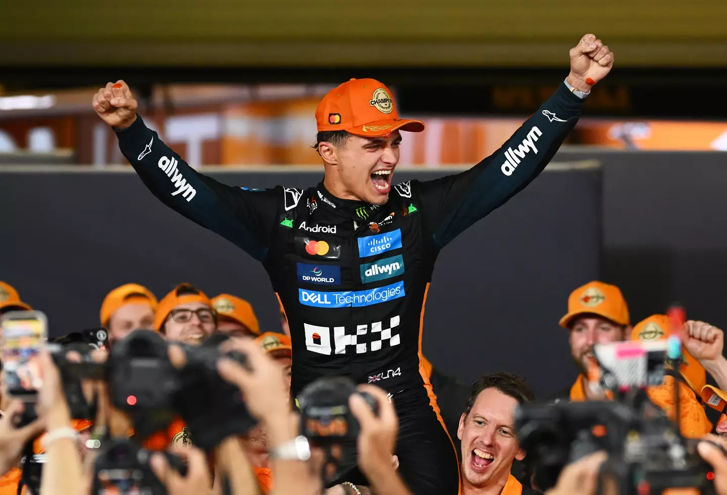 Lando Norris will receive the official trophy on Friday night (Image: Getty)