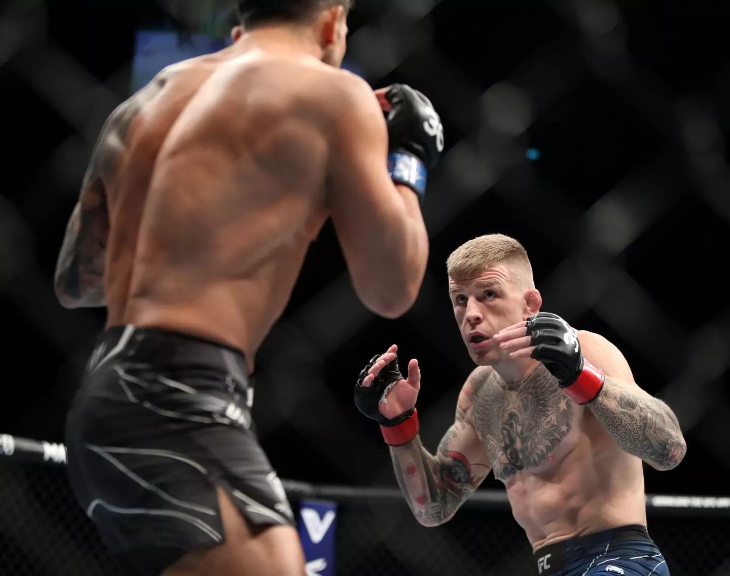 Chris Duncan in action against Omar Morales. Image: Alamy