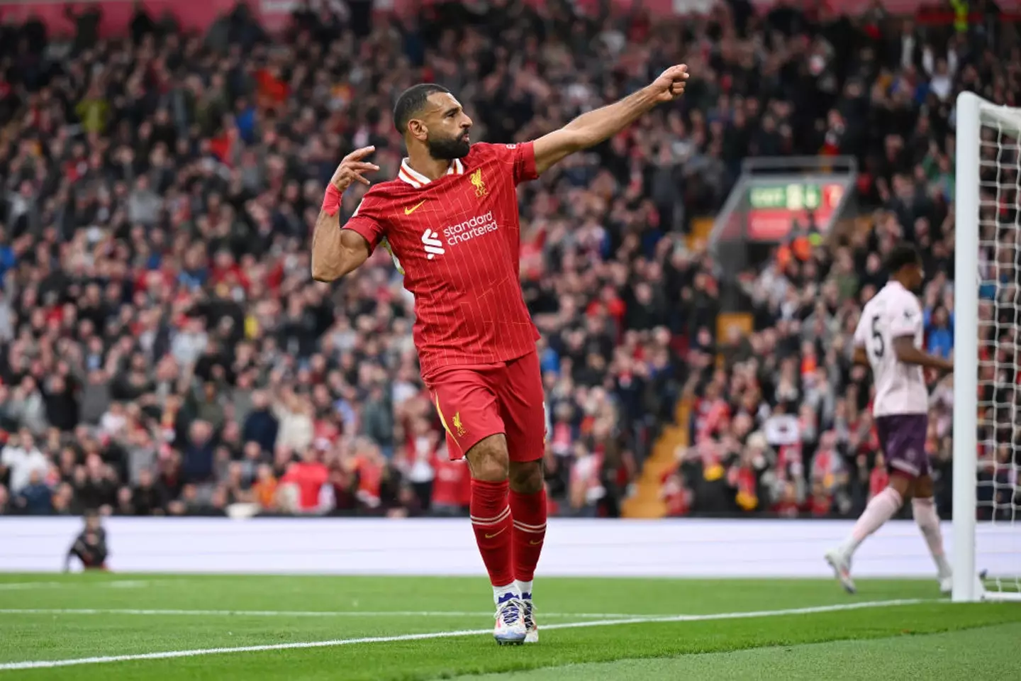 Mohamed Salah has scored in each of Liverpool's Premier League fixtures this season. (Image: Getty)