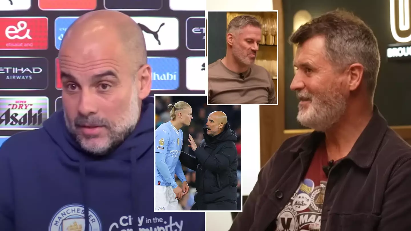 Pep Guardiola issues blunt response to Jamie Carragher and Roy Keane after Erling Haaland criticism