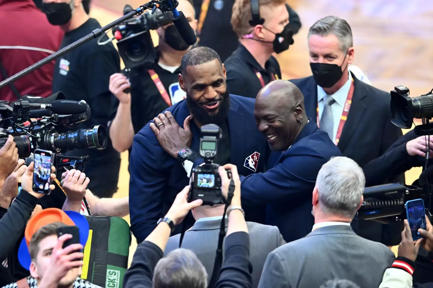 Michael Jordan and LeBron James are both involved in the GOAT debate. Image: Getty