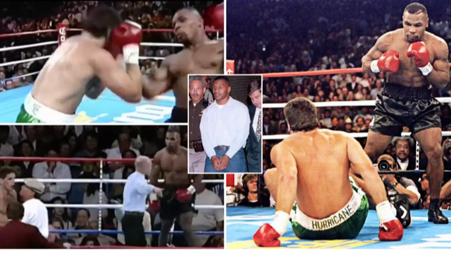 Footage of Mike Tyson's first fight after spending three years in prison is genuinely frightening to watch