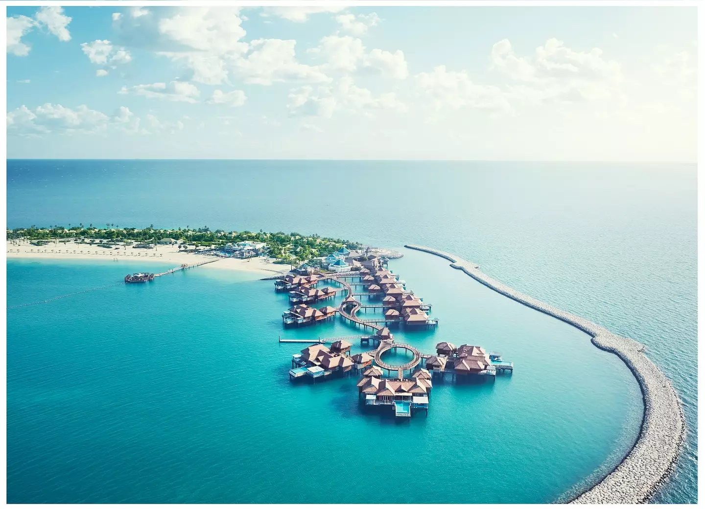 The 'Banana Island' resort in Qatar, where rooms cost around £3,500 per night.