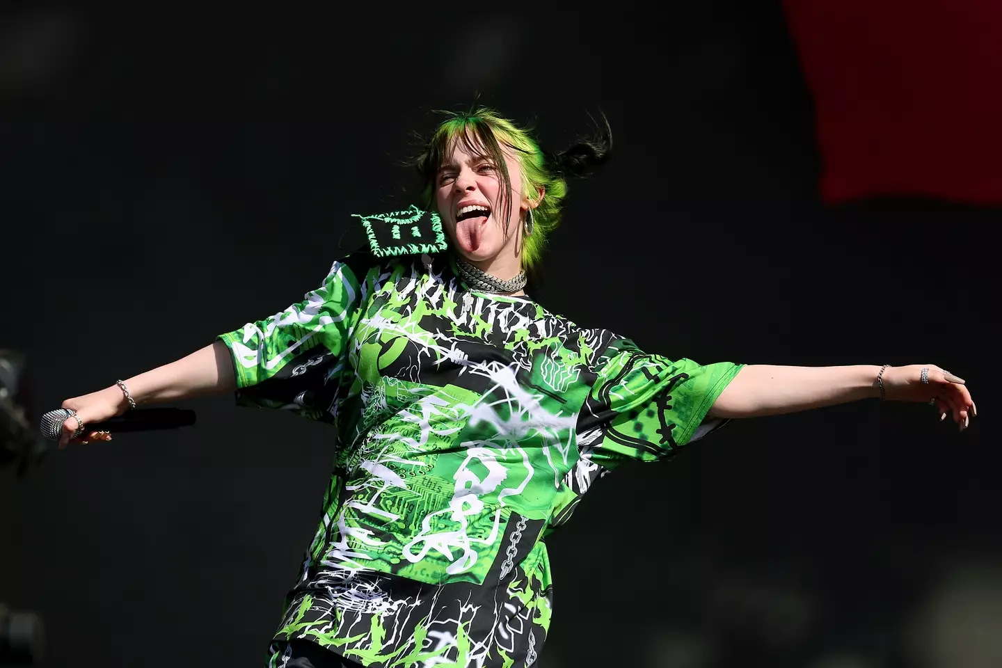 Billie Eilish performs live on the Main Stage during day two of Reading Festival 2019 (Image: Getty)