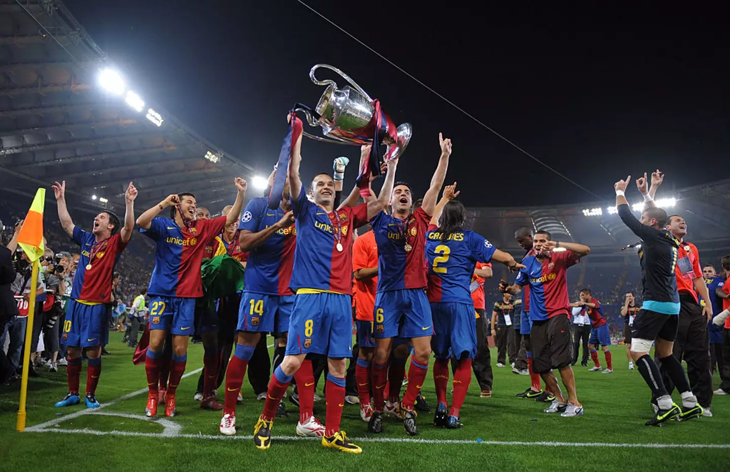 Andres Iniesta was part of Pep Guardiola's 2008-12 Barca side (Credit:Getty)