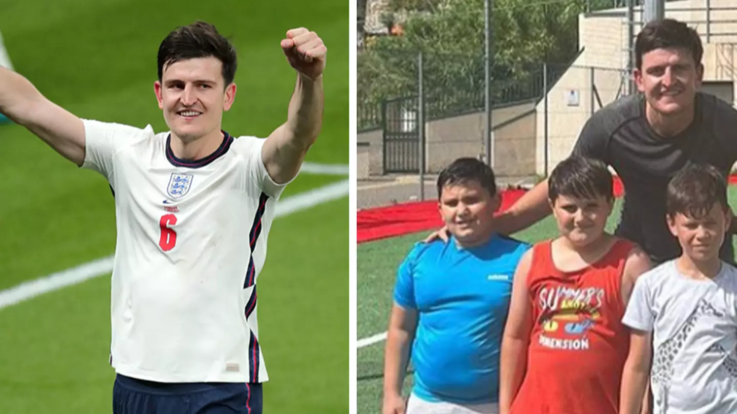 Harry Maguire Shares Brilliant Moment With Group Of Italian Kids After Training On His Honeymoon