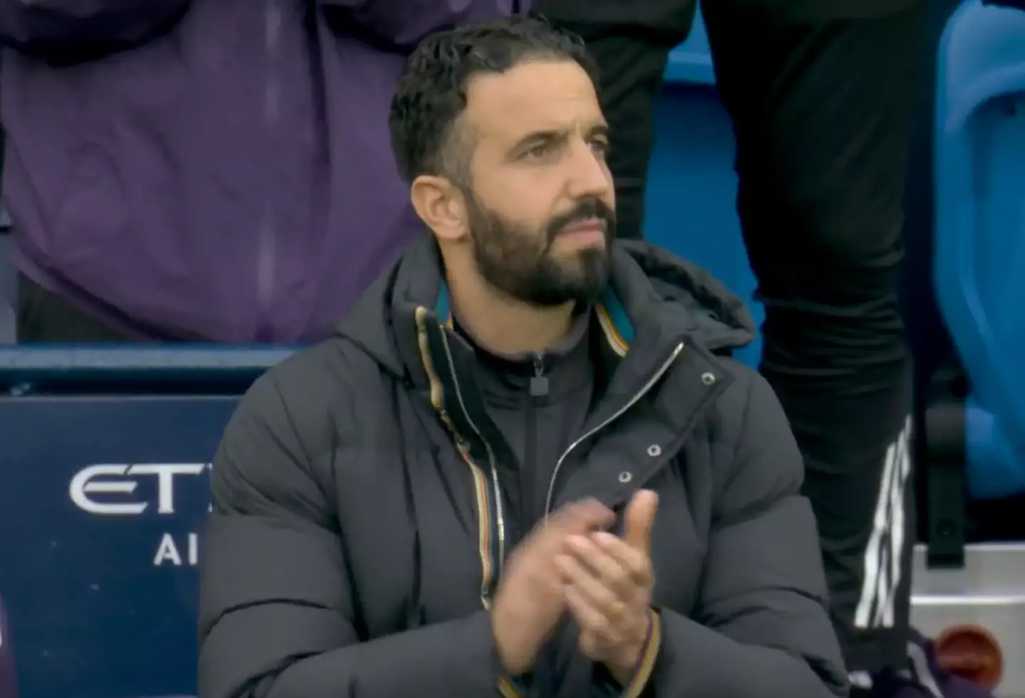 United had just two shots on target at the Etihad Stadium (Image: Sky Sports)