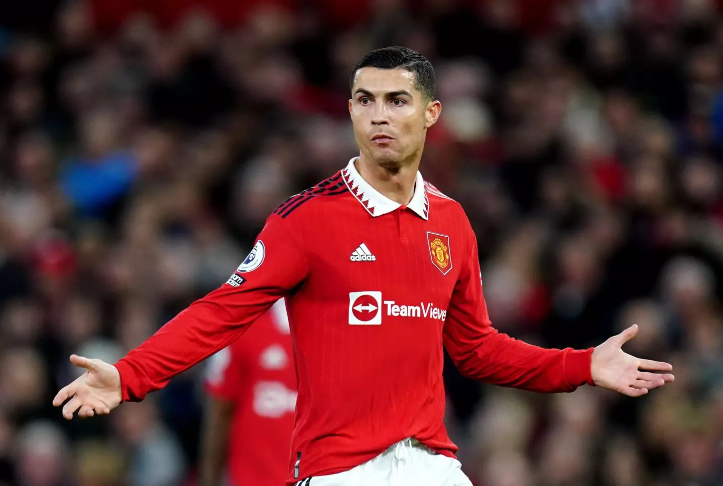 Cristiano Ronaldo in action for Man United. Image: Alamy 
