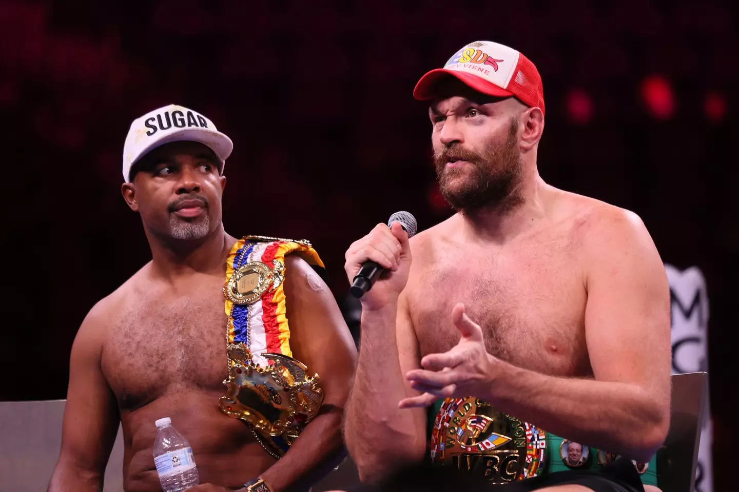 Trainer Sugar Hill Steward and Tyson Fury.