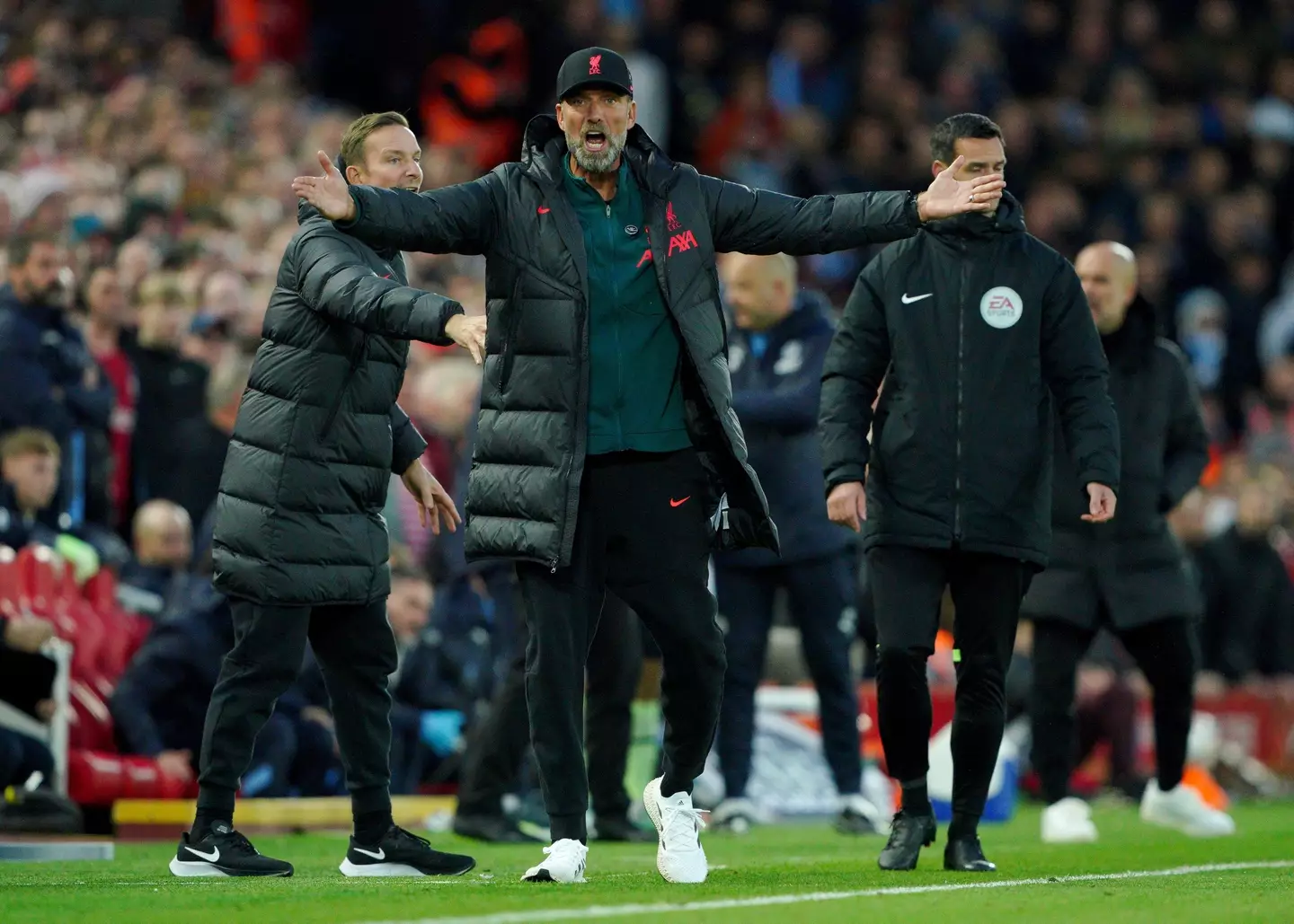 Klopp was sent off against Manchester City on Sunday (Image: Alamy)