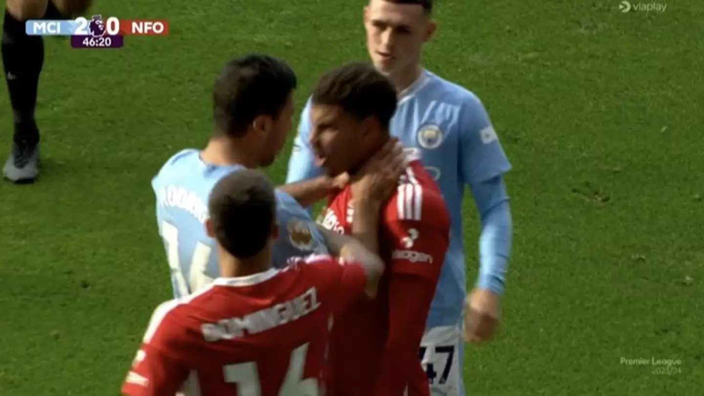 BREAKING: Rodri sent off against Nottingham Forest, means he will miss Arsenal game