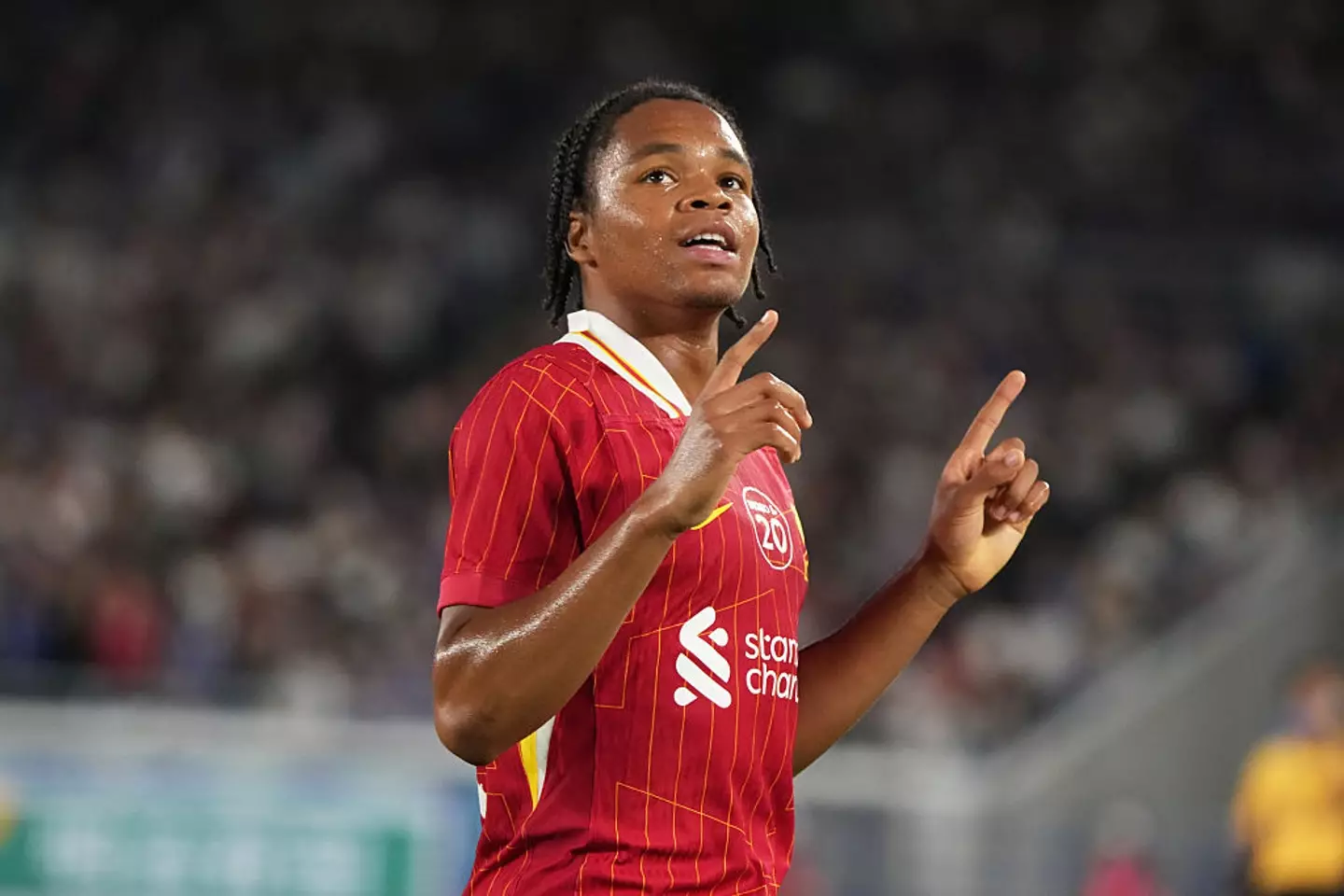 Rio Ngumoha has impressed during Liverpool's pre-season. (Image: Getty)