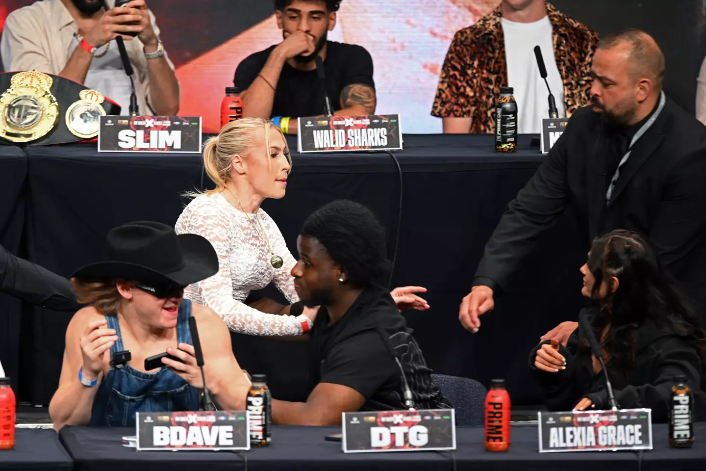 Astrid Wett charges towards Alexia Grace (