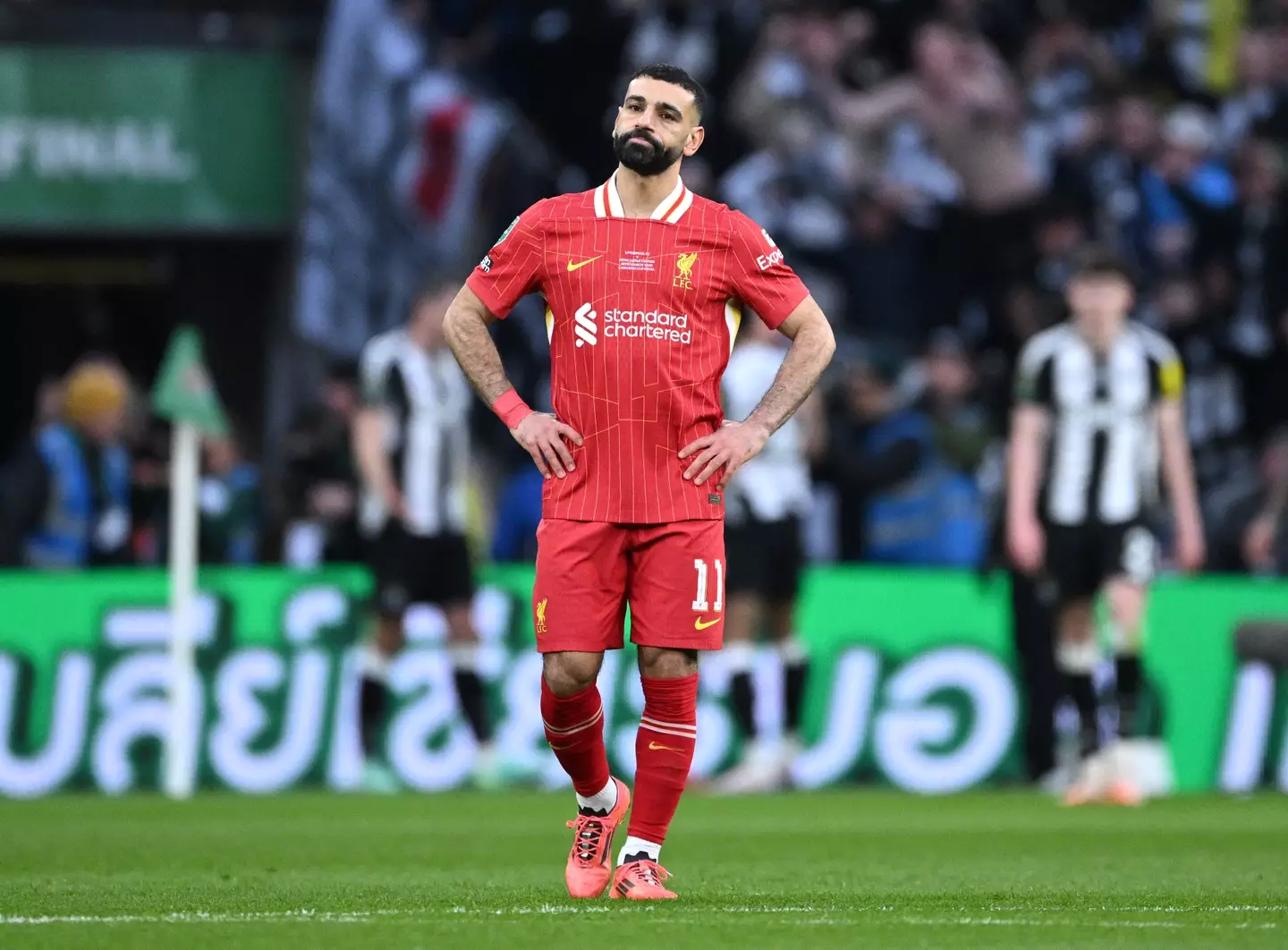 Salah struggled against Newcastle. Image credit: Getty