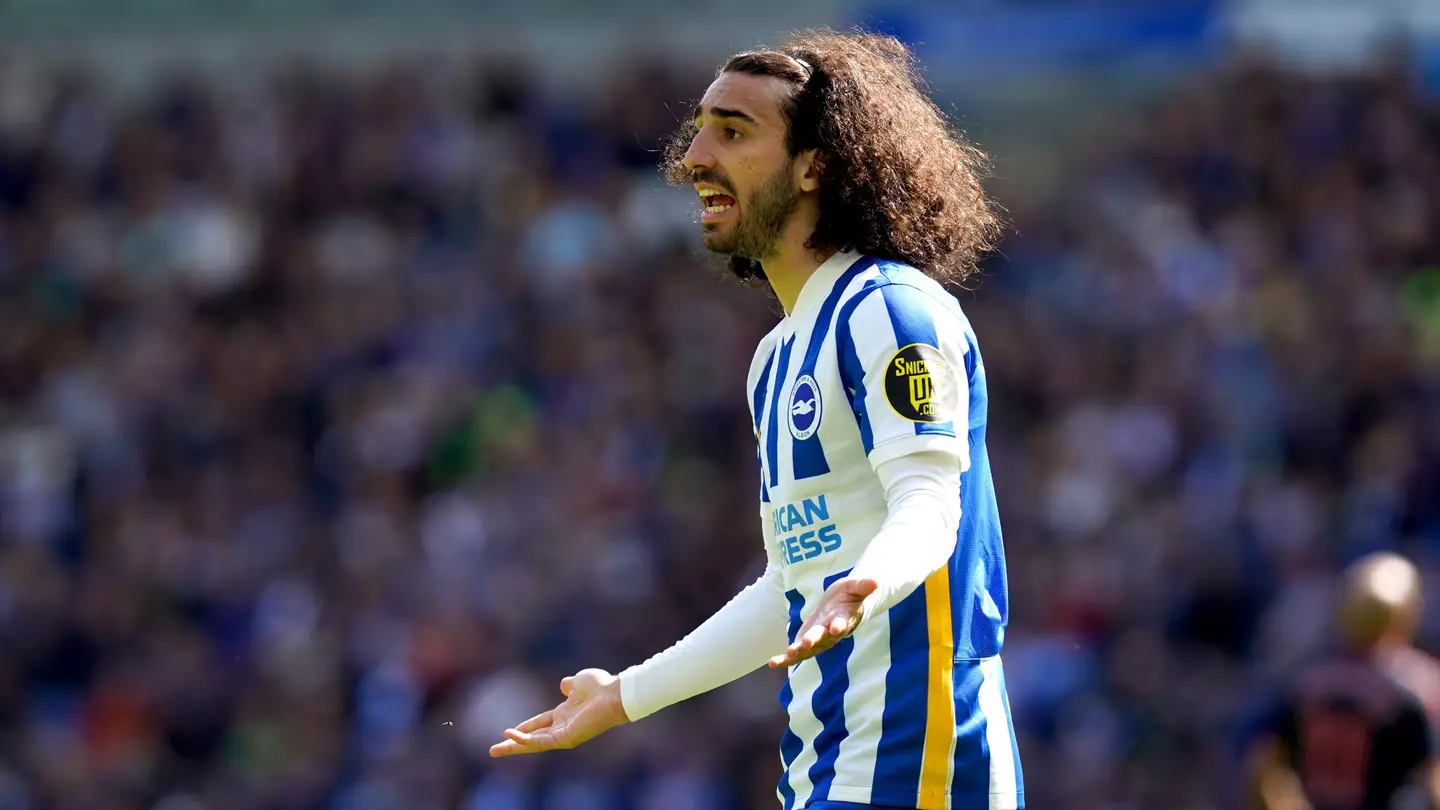 Brighton and Hove Albion's Marc Cucurella during the Premier League match at the AMEX Stadium, Brighton. (Alamy)