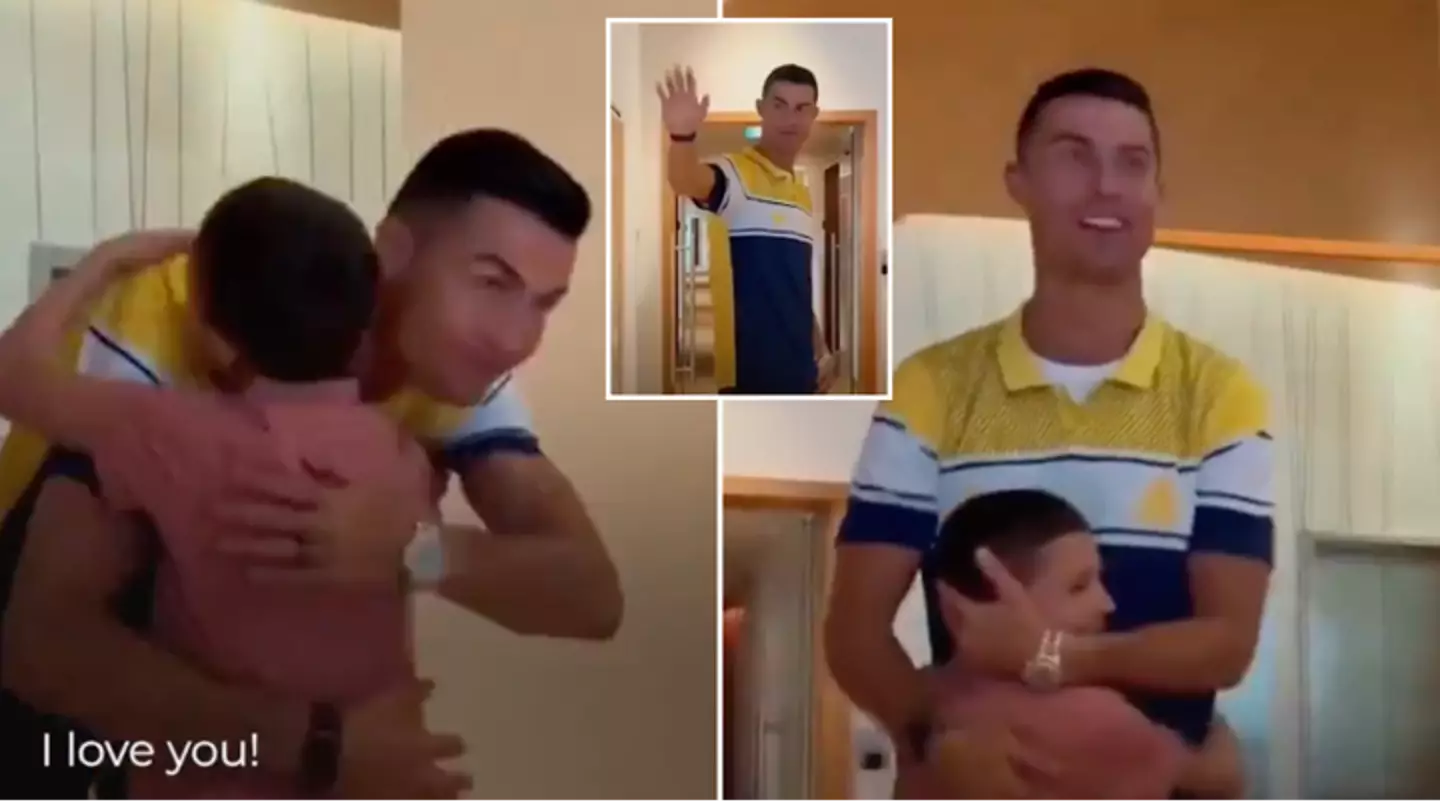 Touching video shows Cristiano Ronaldo hugging young boy who lost his father in the Turkey-Syria earthquake