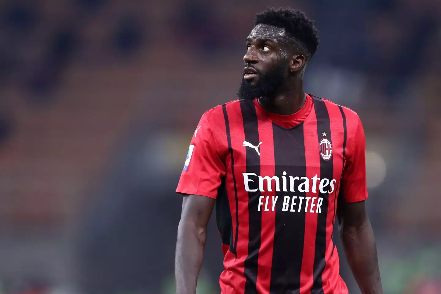 Tiemoue Bakayoko in action for AC Milan against Spezia Calcio. (Alamy)