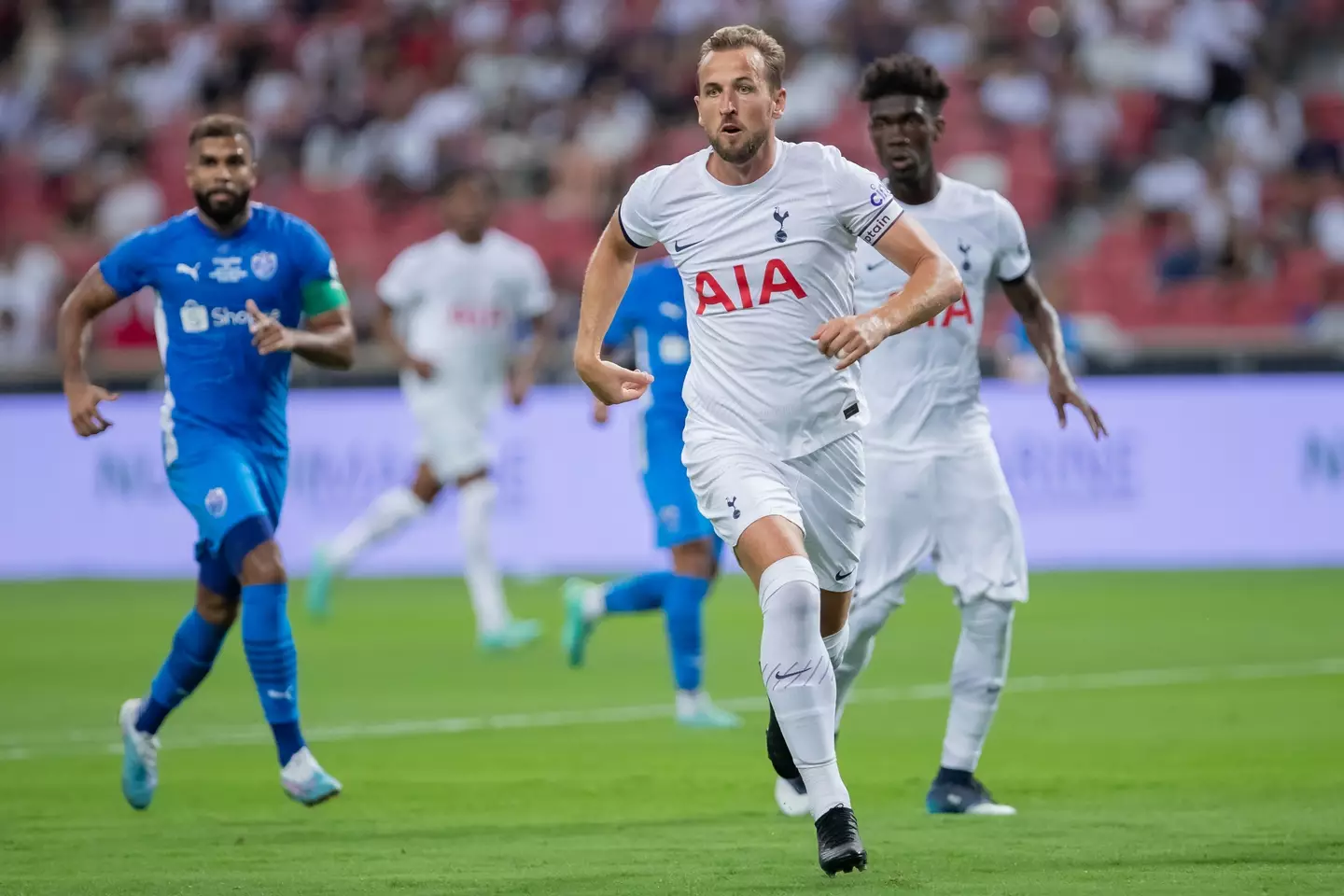 Harry Kane in pre-season action for Tottenham. Image: Getty