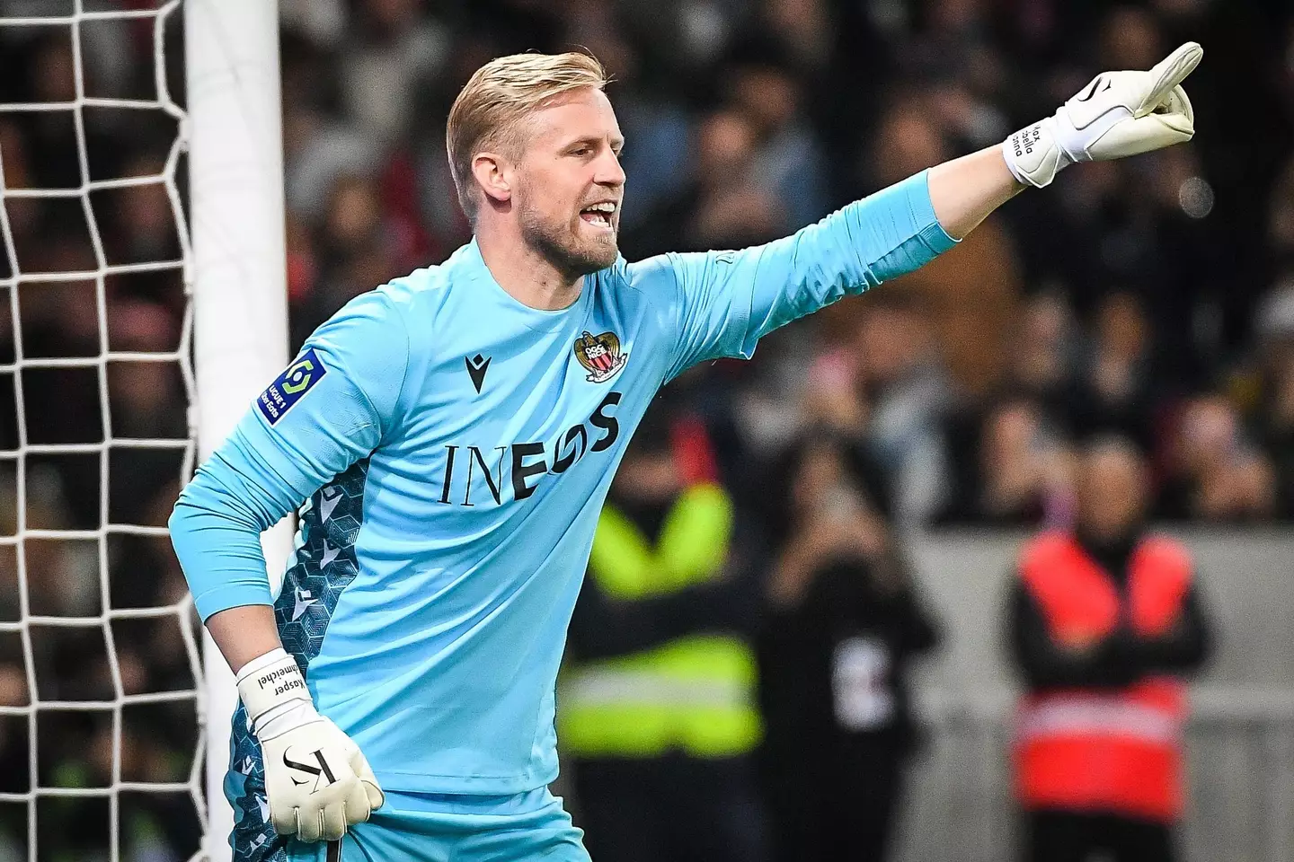 Kasper Schmeichel in action for Nice. Image: Alamy