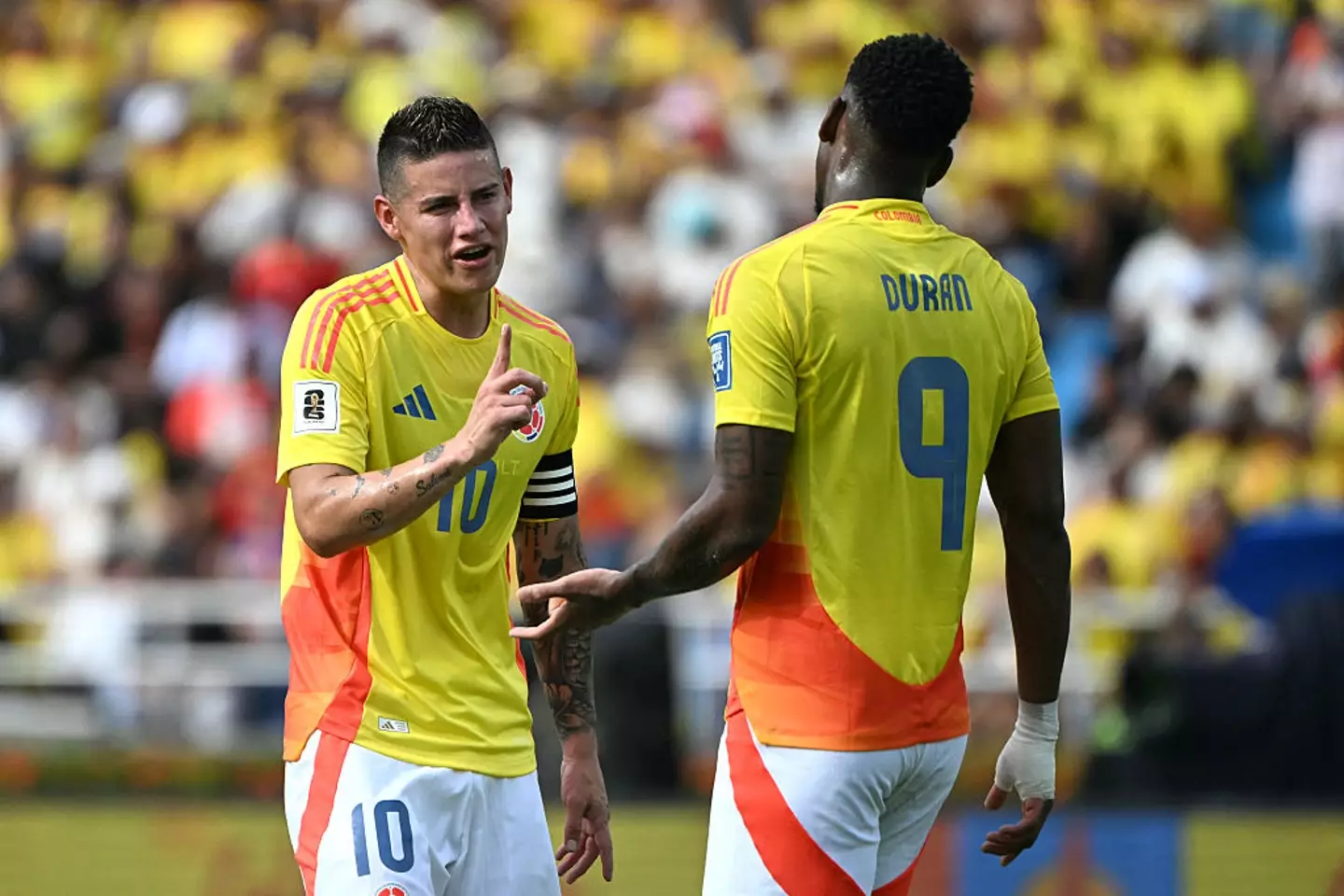 James Rodriguez and Jhon Duran (Credit:Getty)