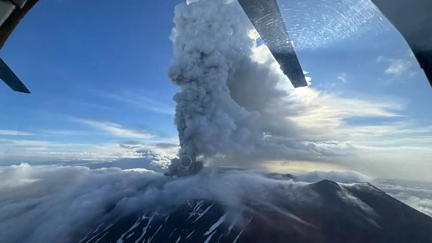 Krasheninnikov Volcano erupted for the first time in over 500 years this past weekend (Sheldovitsky Artem Igorevich / IViS / Handout/Anadolu via Getty Images)