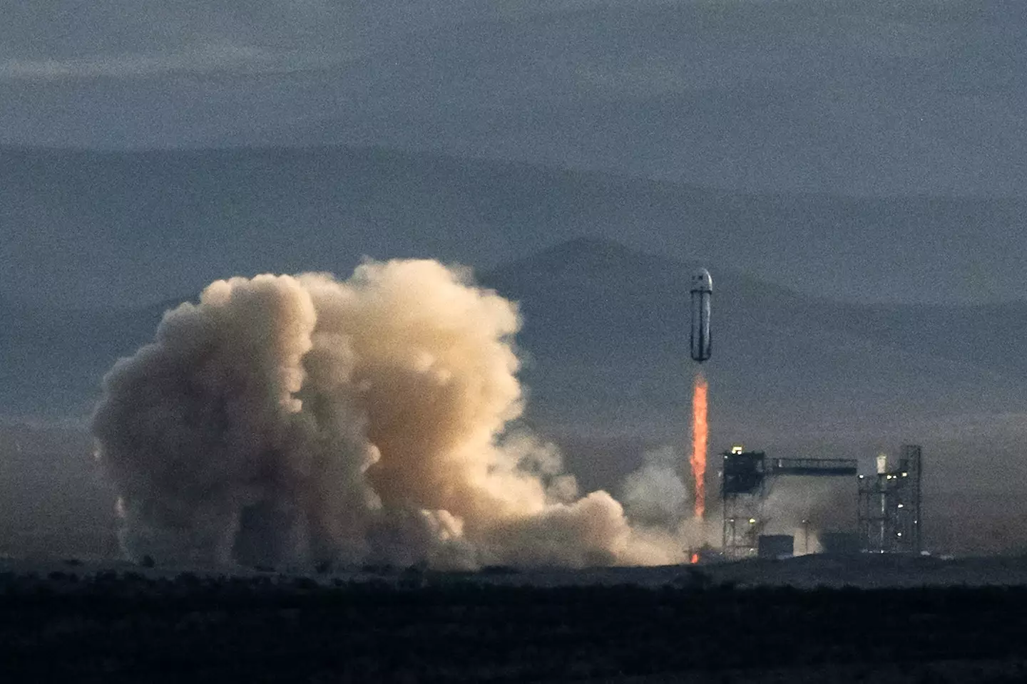 The crew went on an 11-minute trip to space aboard a Blue Origin vessel (Justin Hamel/Getty Images)