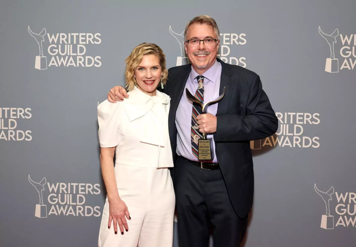 Vince Gilligan teams up with Better Call Saul's Rhea Seehorn (Amy Sussman / Getty Images for Writers Guild of America West)
