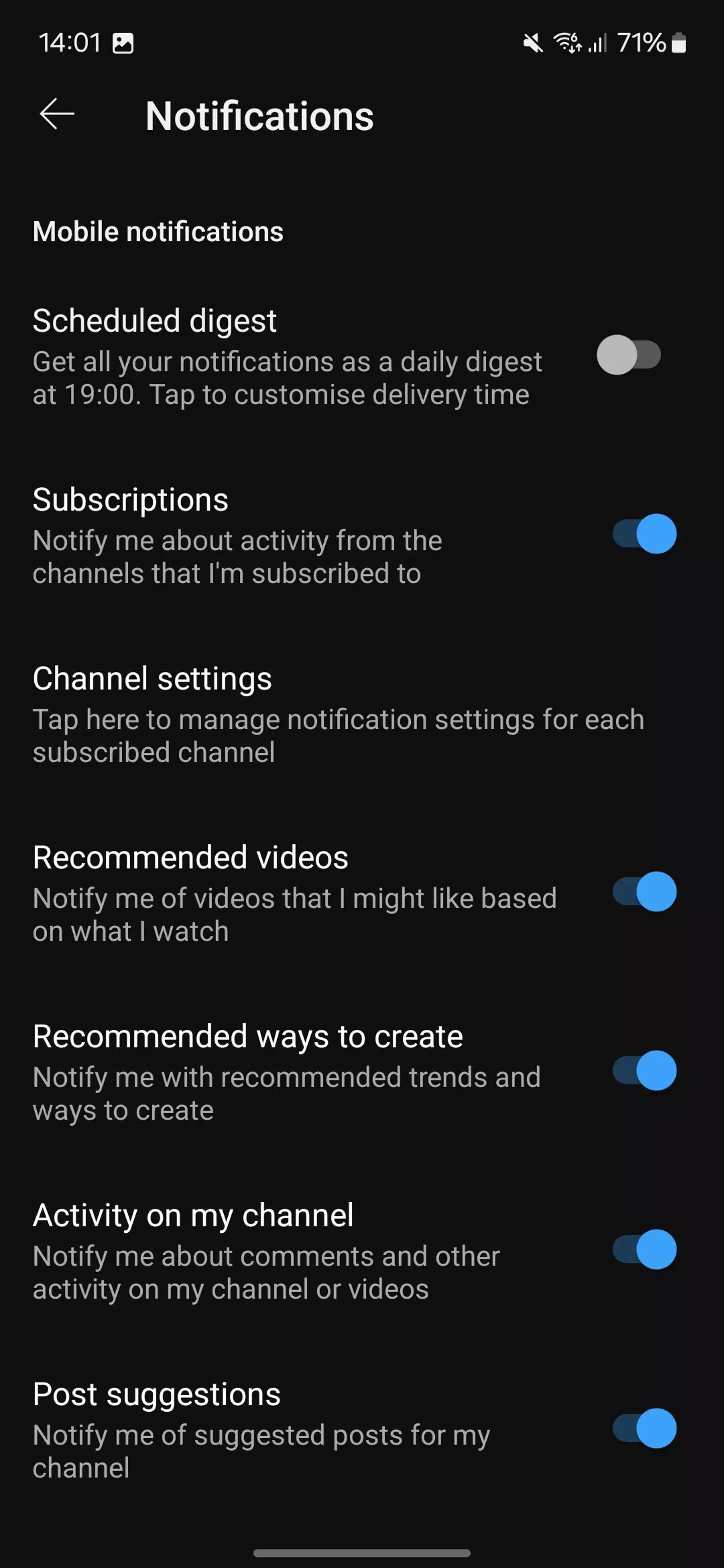 Changing your notification options can help you be aware of any new videos from your favorite creators (YouTube)