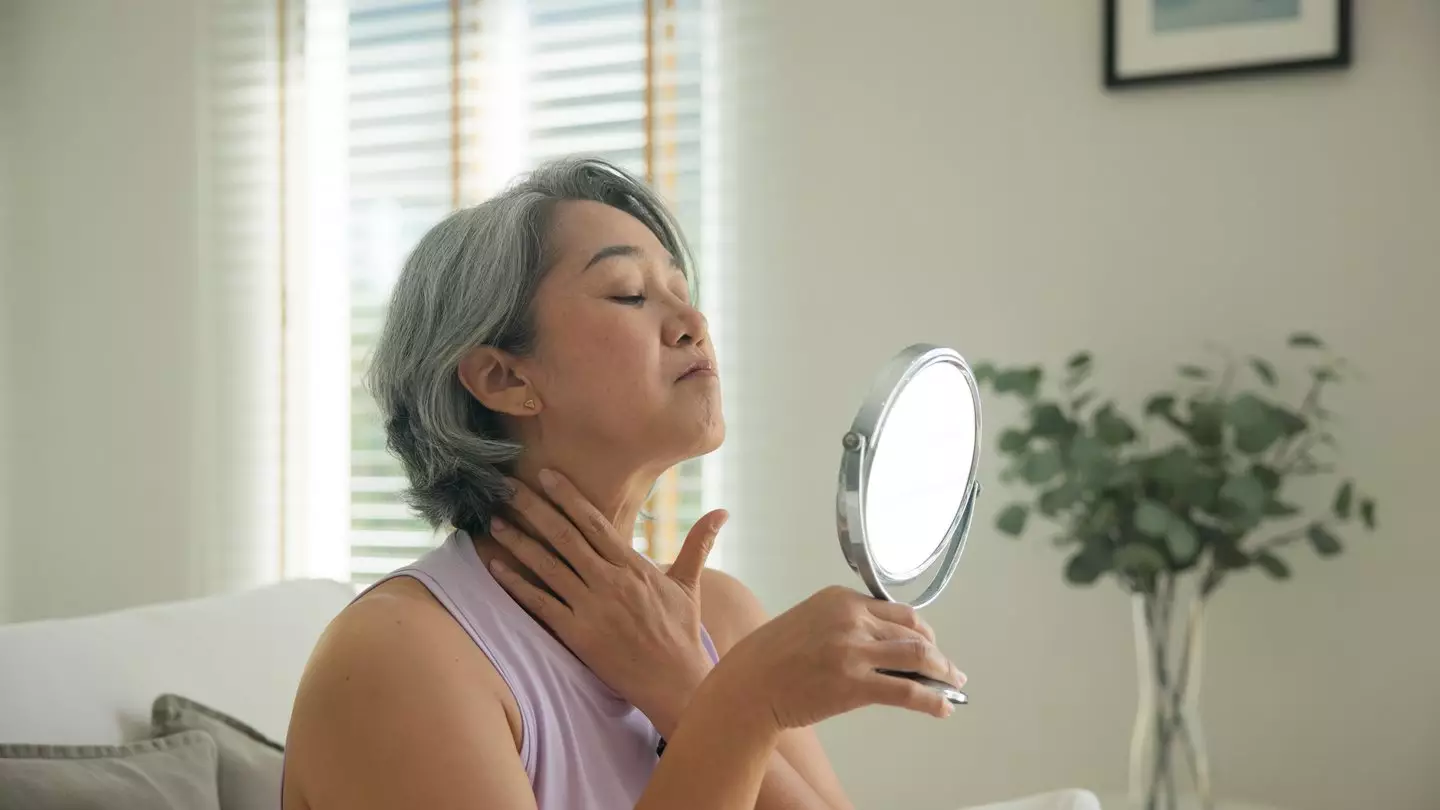 A new side effect known as 'Ozempic neck' has caused concern among health experts and GLP-1 users (Getty Stock)