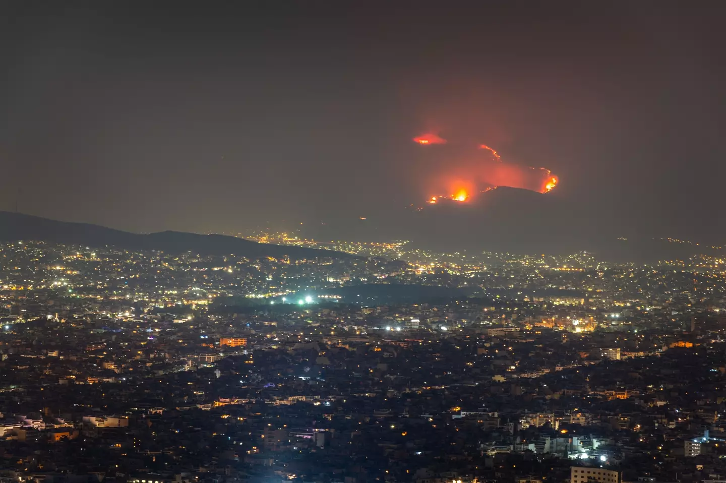 A wildfire broke out near Athens last summer (George Pachantouris/Getty Images)