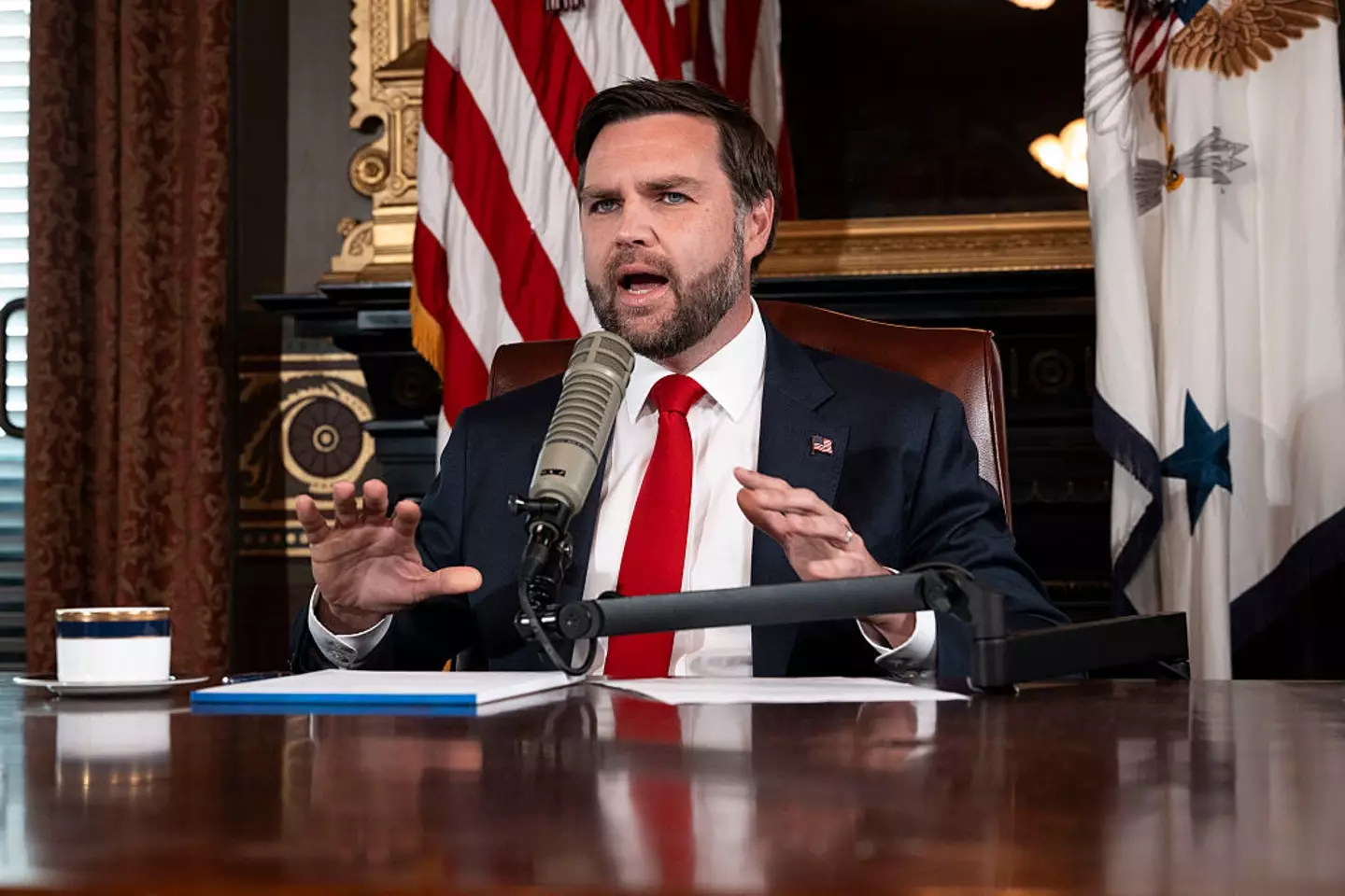 JD Vance has asked people to 'call the employer' of anyone celebrating Charlie Kirk's death (Doug Mills-Pool/Getty Images)