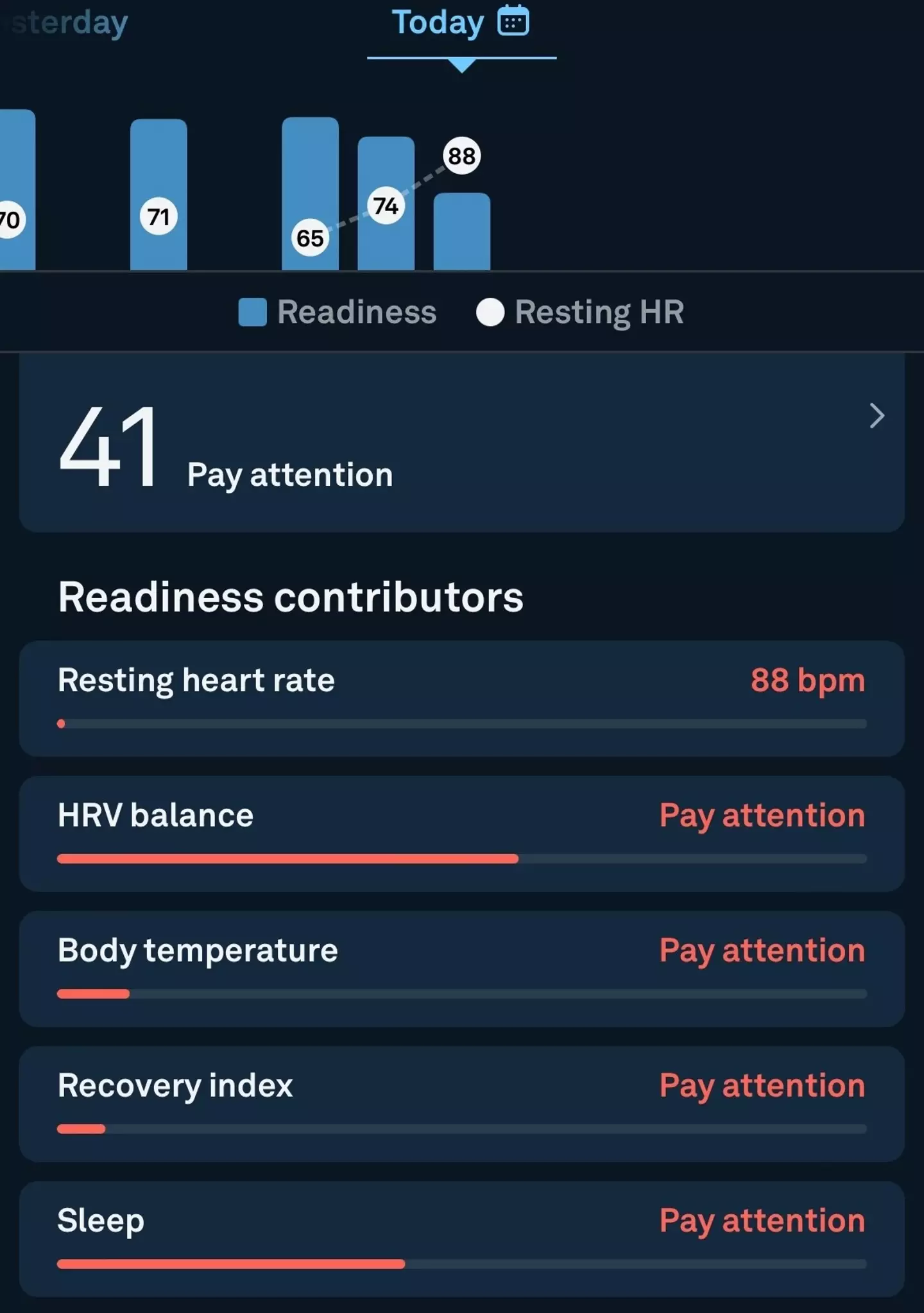 The app will give you a 'readiness' rating each morning