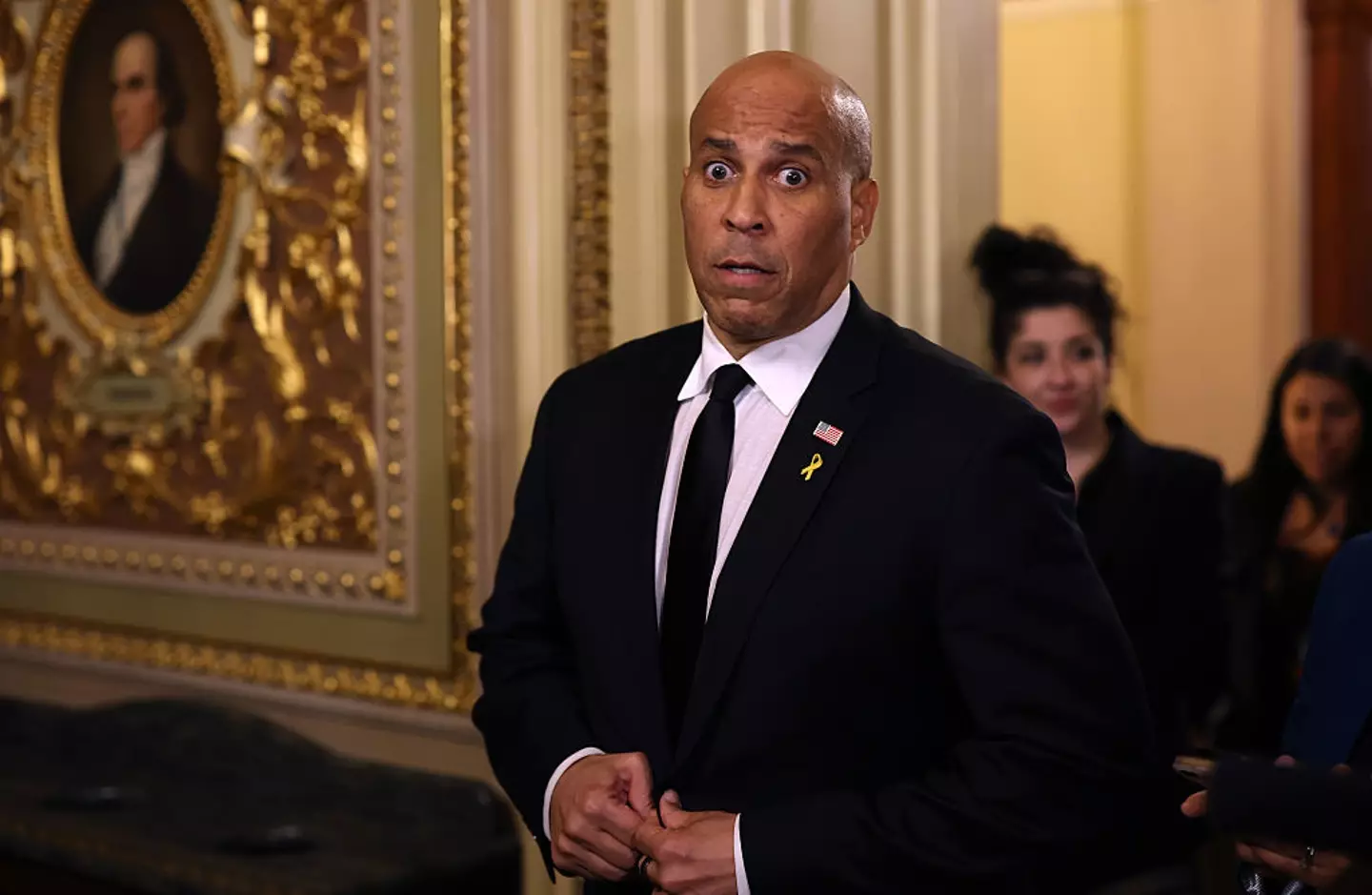 The record-breaking speech took on Trump and Musk (Tasos Katopodis / Stringer / Getty)