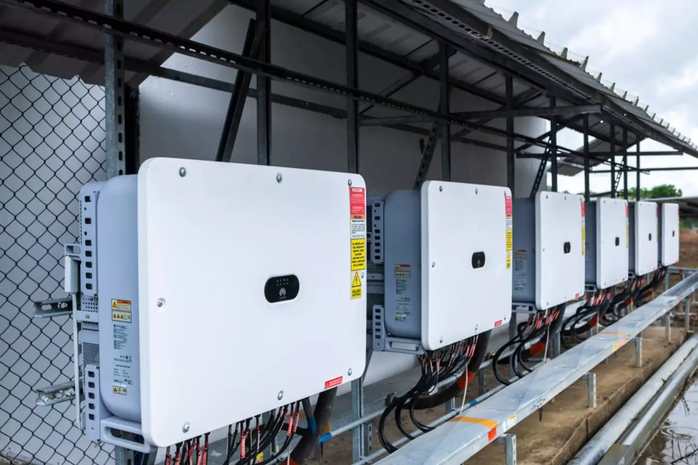 The 'rogue' devices were installed in inverters, which connect solar farms to the power grid (Carlos Parra Rios/Bloomberg via Getty Images)