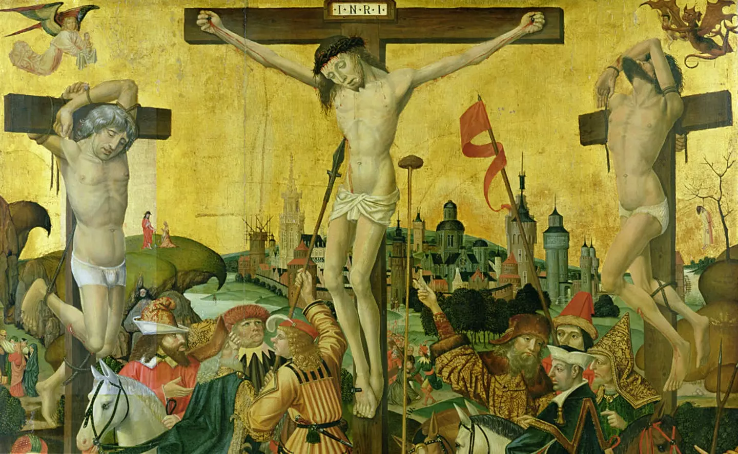 The forbidden Gospel of Nicodemus reveals the soldier Longinus as the one who speared Jesus' side (Art Images via Getty Images)