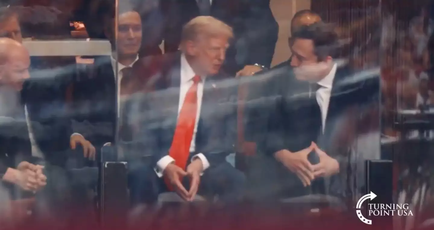 President Trump was spotted talking to Elon Musk (Rumble)