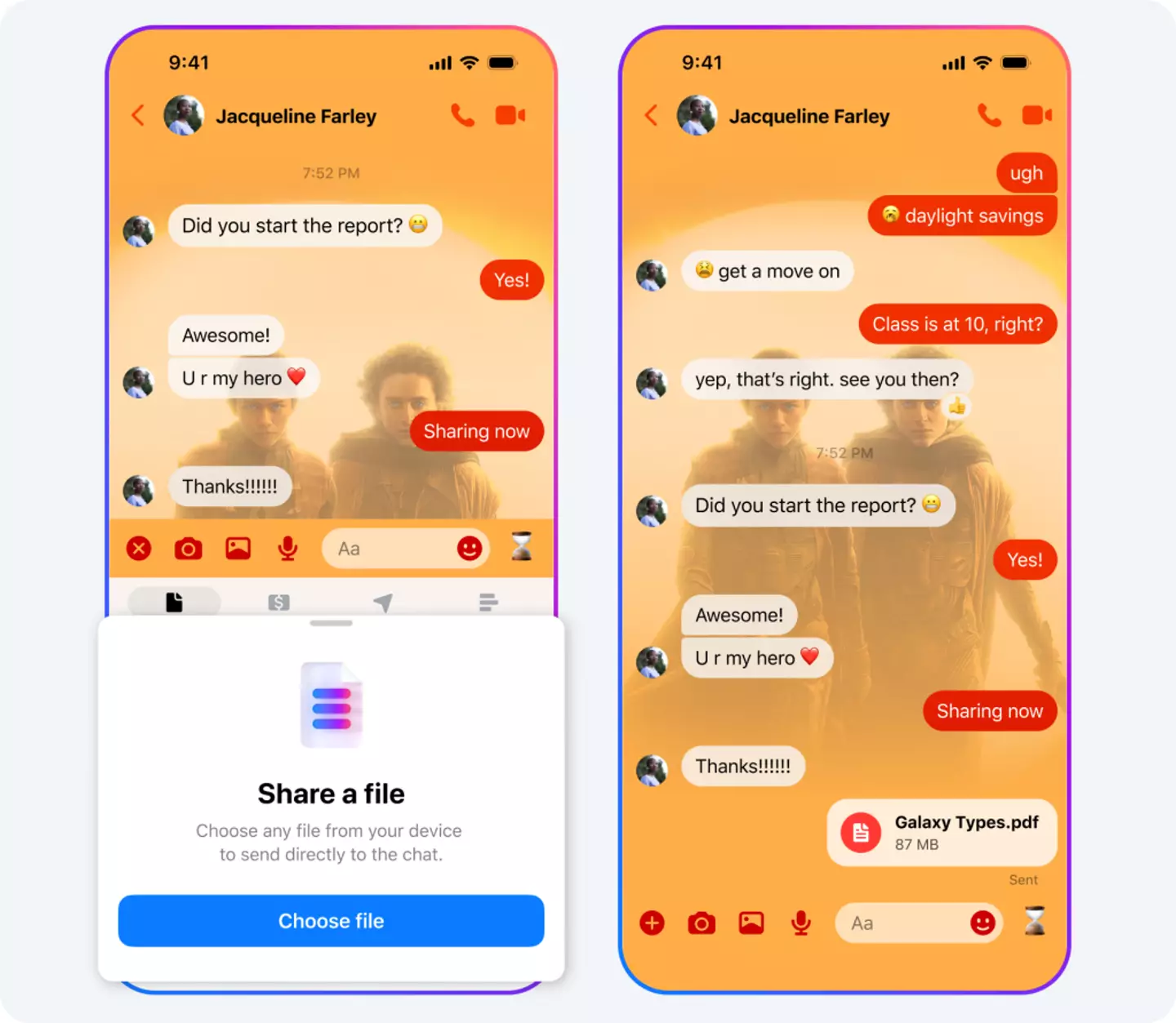 You can now also send larger files on Facebook Messenger.