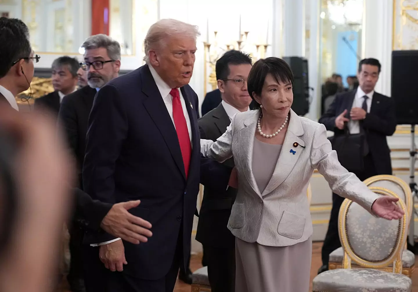 Trump met with the Prime Minister of Japan today. (Andrew Harnik/Staff/Getty)