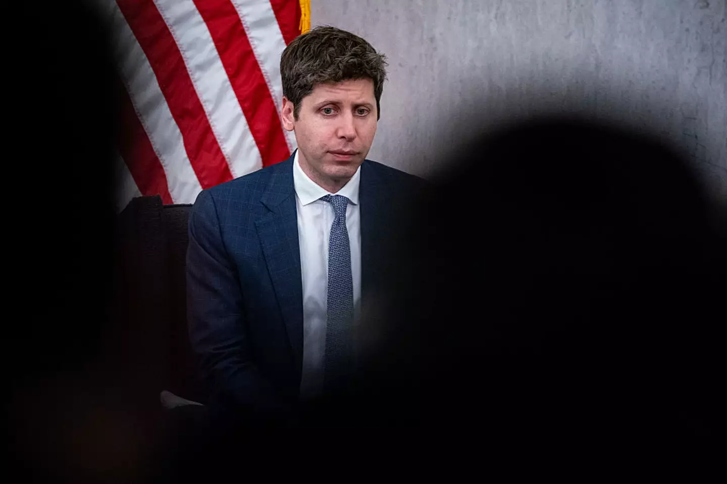 Sam Altman believes it won't be long before conversations with AI take over those had with other humans (Al Drago/Bloomberg via Getty Images)