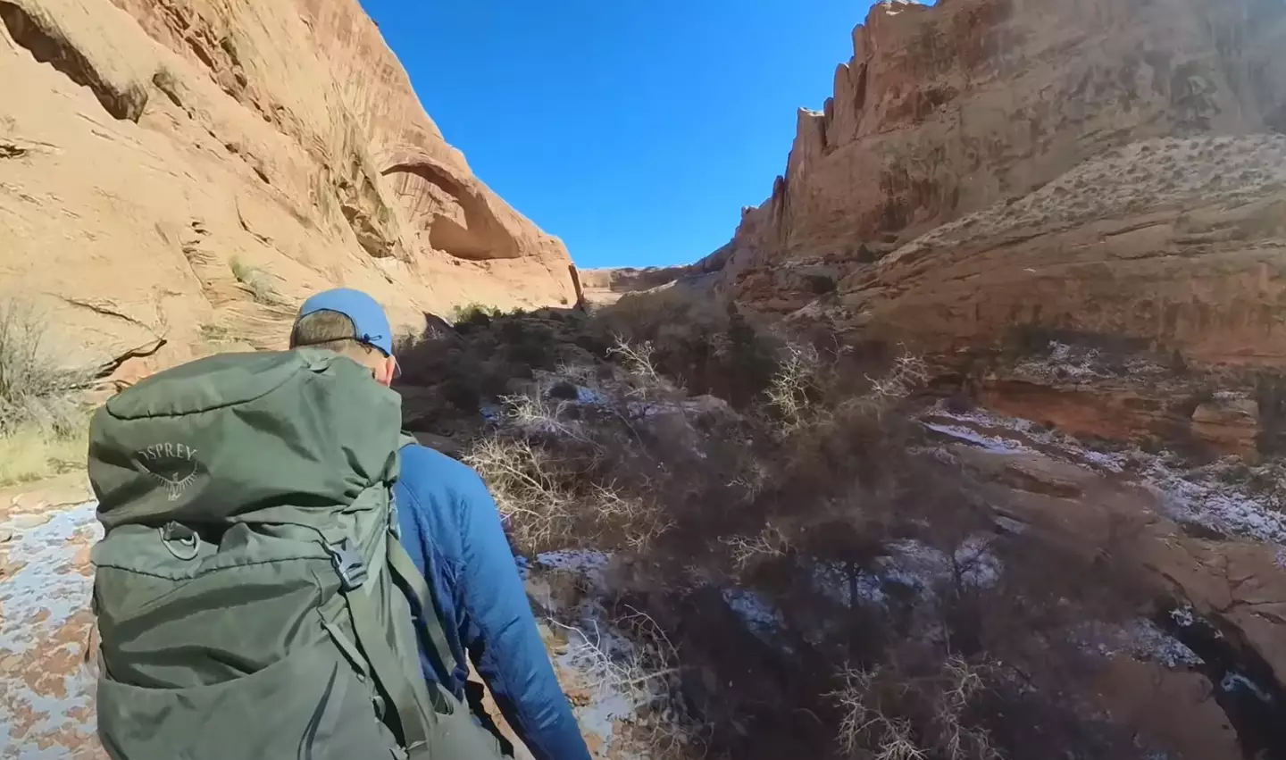 YouTuber Desert Drifter decided to explore a network of caves he spotted on Google Earth (YouTube/Desert Drifter)