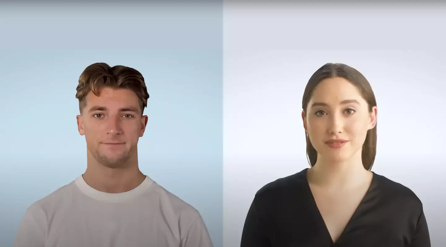 'Anna' and 'Jack' discussed the fact that they're not real (YouTube/@decycle2912)