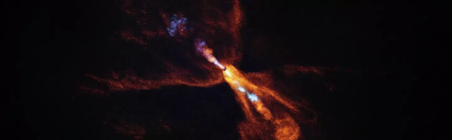 The new solar system was spotted by scientists near the HOPS-315 protostar (ALMA(ESO/NAOJ/NRAO)/M. McClure et al.)