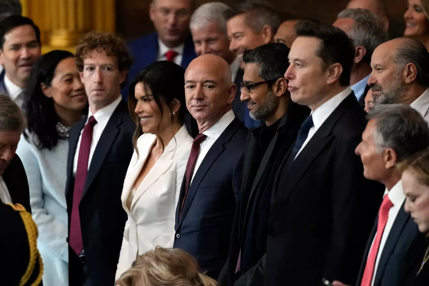 Mark Zuckerberg, Jeff Bezos and Elon Musk are among the tech leaders in attendance (Pool / Pool / Getty)
