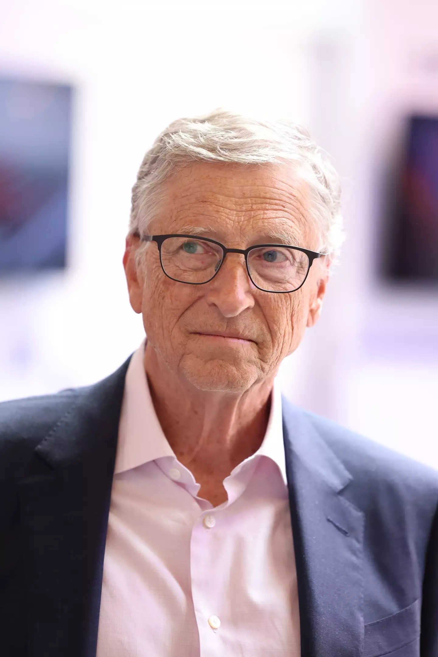 In it, Gates laughed of the theory that he's a reptile while talking about misinformation with his daughter Phoeve (NurPhoto/Contributor/Getty Images)