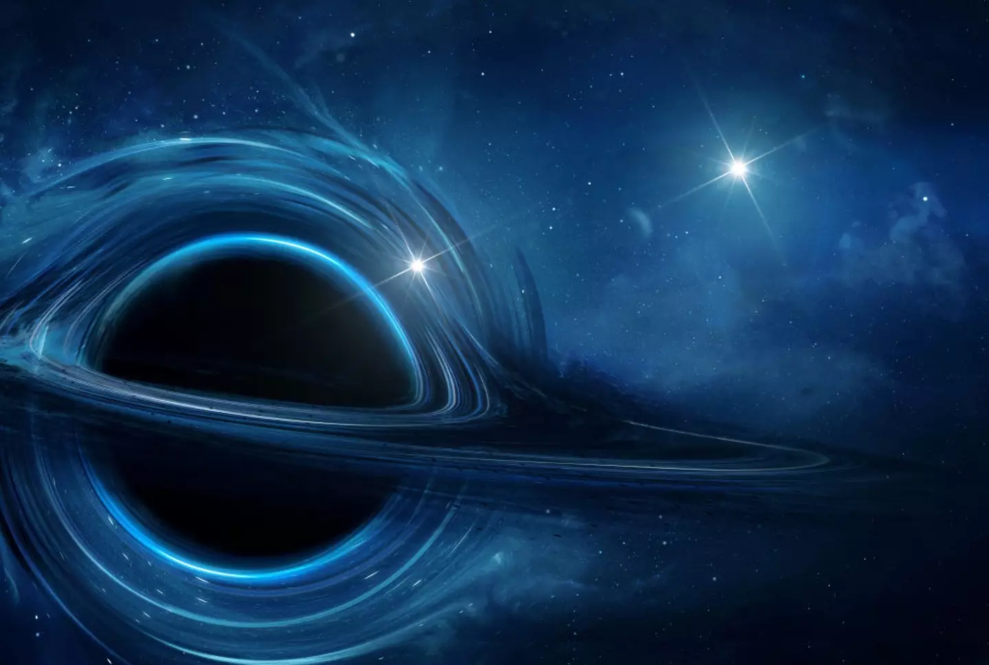 Illustration of the event horizon of a black hole (Getty Images)