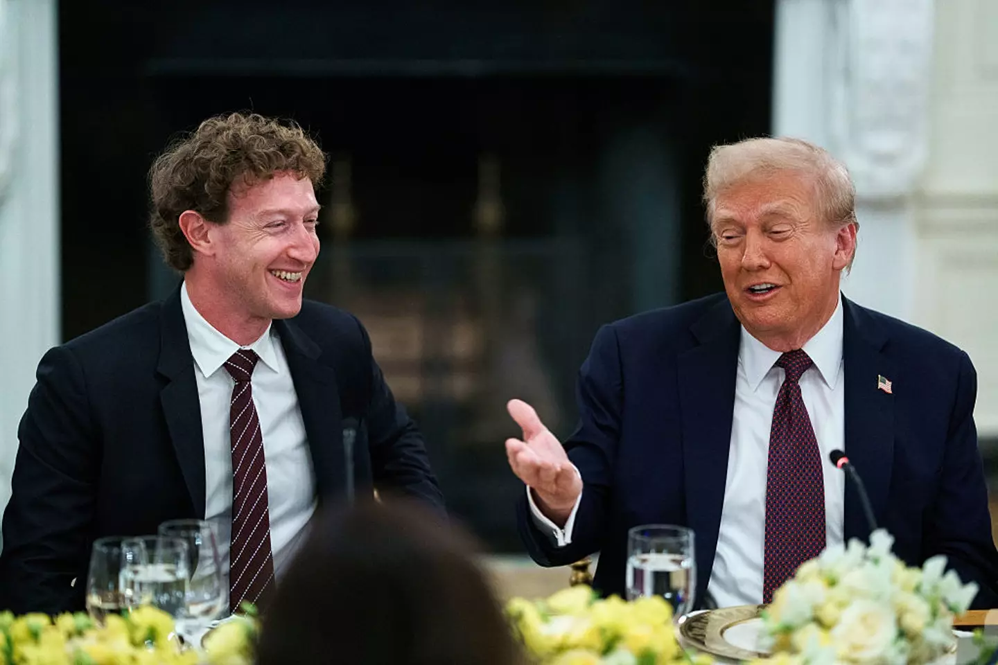 Mark Zuckerberg was one of the many big tech names in attendance on Thursday night (Will Oliver/EPA/Bloomberg via Getty Images)