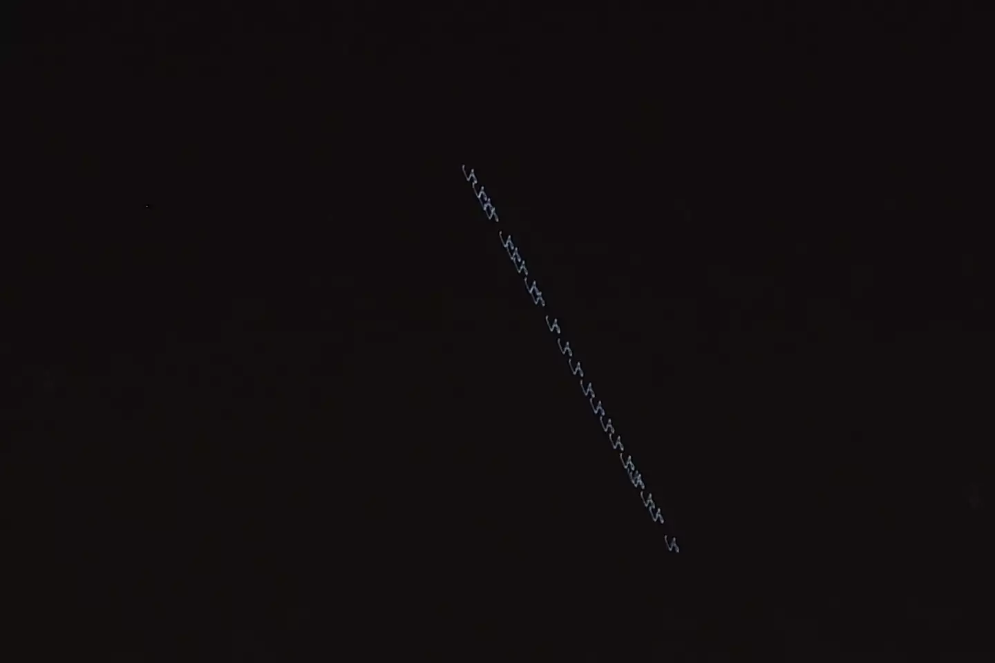 SpaceX Starlink satellites in the sky in 2023.Credit:Mehmet Akif Parlak/Anadolu Agency via Getty Images.